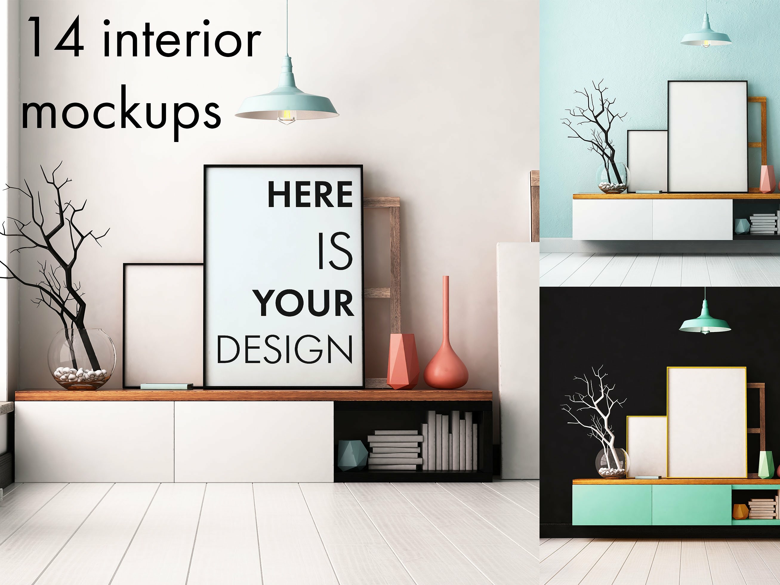 Download 14 Interior Mockups By Interior Design On Dribbble PSD Mockup Templates