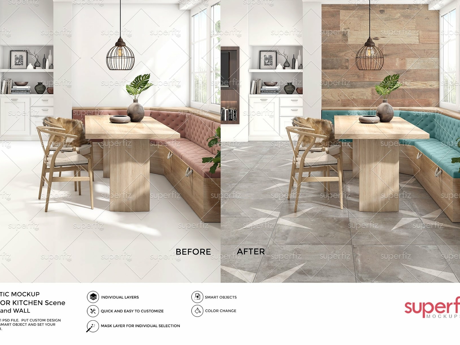 Download Floor & Wall Mockup by Interior Design on Dribbble