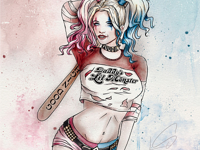 Harley Quinn digital art digital illustration digital painting digitalart illustration photoshop print