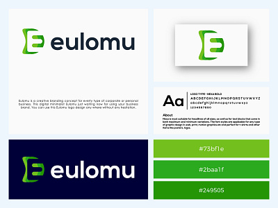 Eulomu Digital Letter E Branding Logo Design