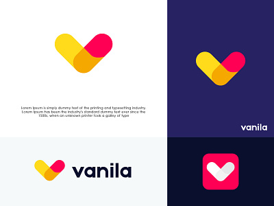Vanila - V Letter Type Branding Logo Mark