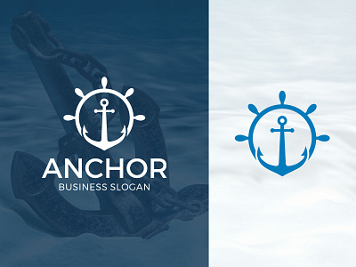 Ship Anchor Logo Design Vector. Marine retro emblems logo