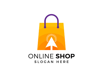 Online Shopping Logo Design abstract bag branding business company creative delivery design flat illustration logo market online sale shop typography vector