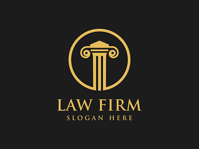 Attorney & Law Pillar Logo design abstract branding business company creative design firm flat illustration justice law lawyer legal legality logo pillar vector