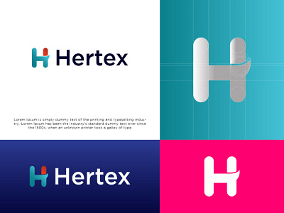 Hartex - H Creative Logo Design Concept abstract branding business consulting corporate creative design emblem h h logo illustration logo logotype management marketing signs