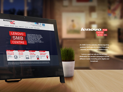 Case Study Hero Image - Lenovo case study design desk graphic manipulation office web