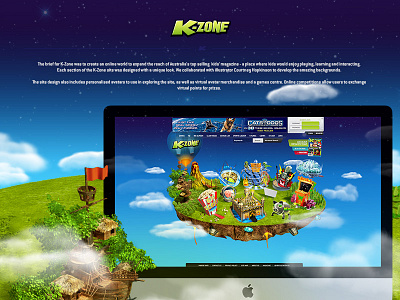 Case Study Hero Image - K-zone boys case study clouds design galaxy graphic island kids manipulation sky stars universe web