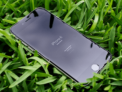iPhone 6 PSD - Grass Shot concept download free grass iphone iphone 6 mock up presentation psd