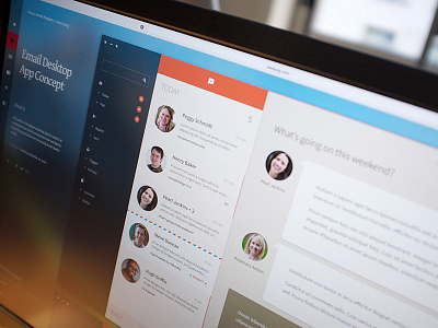 Mail Desktop App Concept app conversation design desktop email gesture mail minimal modern ui ux