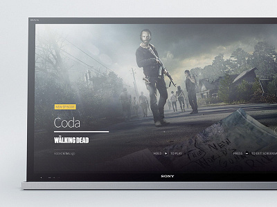 IMDb + Plex Screensaver concept futuristic imdb media center minimal modern plex tv tv show ui ux walking dead