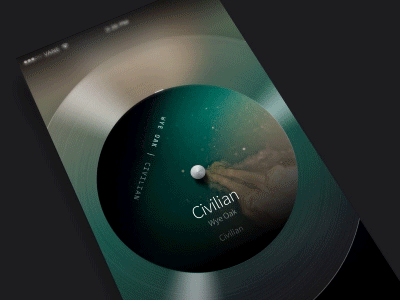 Vinyl Music Player - Gesture Based app gesture lp mobile music player record ui ux vinyl