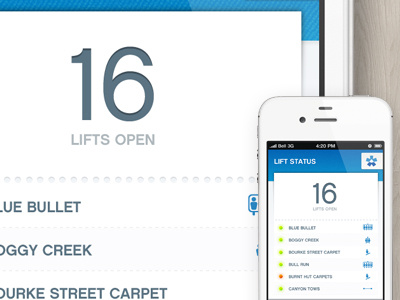 Lift Status design mobile site smartphone ui web design