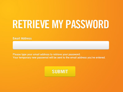 Retrieve Password Form Page design form interface minimal password ux web design
