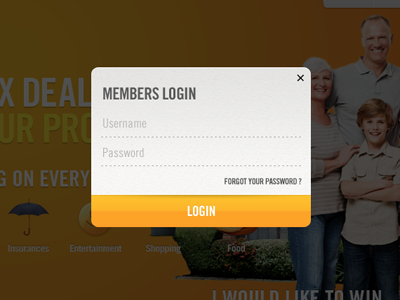 Members Login Popup