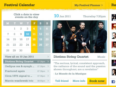 Event Calendar art calendar design event festival sydney ui ux watercolor watercolour web design