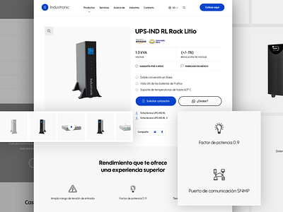 UI / UX Product Detail Page - Industronic