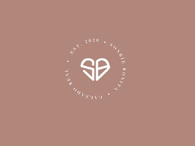 Sonrie Bonita Branding branding branding and identity heart monogram pink shoes