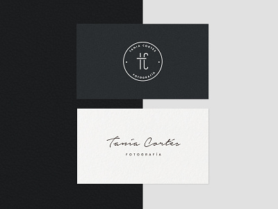 Tania Cortés Logotype Exploration black and white branding logo photographer photography script font seal