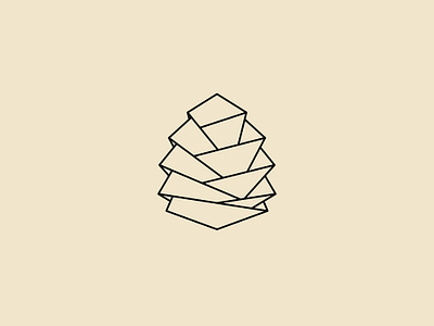 Stackpinecone abstract branding building clean digital logo natural pinecone stack structures