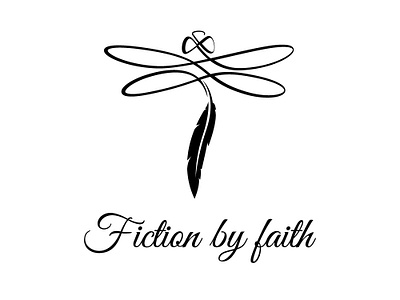 fiction writer logo abstract black branding clean feather fiction logo logodesign simple writer logo