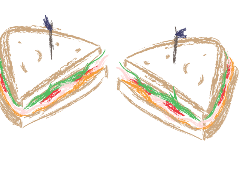 fantastical sandwich drawing