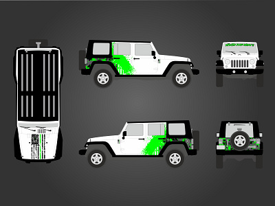 Widow car jeep logo vector wrap