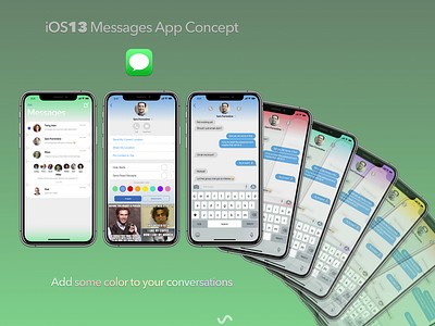 iOS13 Messages App Concept app app branding app design apple branding color concept concept app design imessage ios ios messages iphone messages minimal mobile operating system ui ui ux design ux