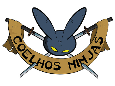 Ninja Rabbits! design illustration logo ninja