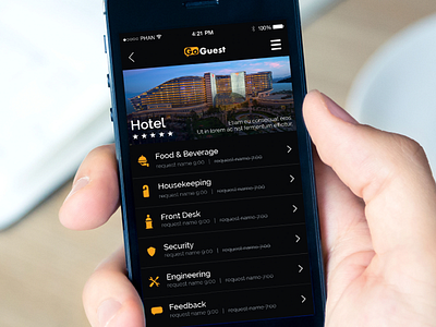 Goguest - app project app design episodes hotel ui