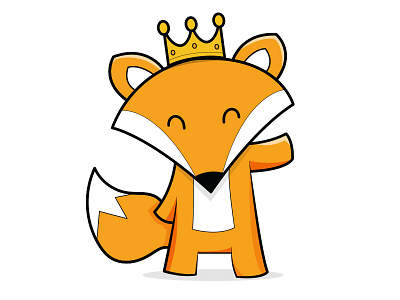 Fox with a crown crown firefox fox illustration mozilla