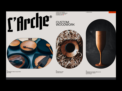 L'Arche — Homepage art branding design graphic design illustration logo ui webdesign website woodwork