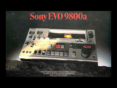 Sony EVO 9800a 90s design grain graphic design illustration k7 neon old oldschool retro sony vhs webdesign website