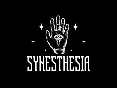 Synesthesia — Logo art blackwhite branding design emblem futurist graphic design illustration logo logotype modern music typography vector