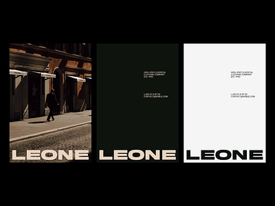 Leone — Layout branding clothing design fashion graphic design identity layout luxury poster print ui ux webdesign website