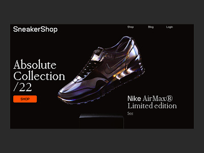 Sneaker Shop — Layout 3d airmax design ecommerce graphic design homepage nike ui webdesign website