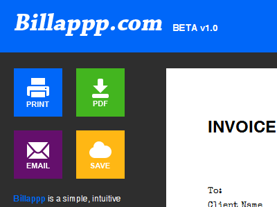 Billappp Dribbble app invoice ios metro ui web