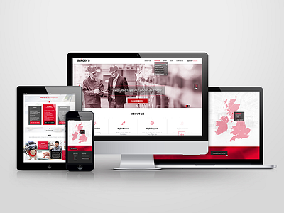 Web Design for Spicers UK clean design imac ipad iphone mockup modern ui ux web website