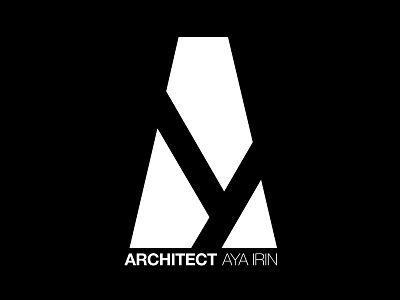 Branding Architect Aya a abstract black branding clever logo logo minimalistic modern negative space white