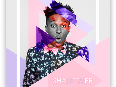 SHA//TT//ER abstract creative design fashion graphic design image photo manipulation poster shatter triangles