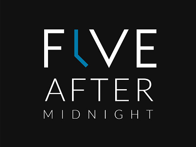 Five After Midnight 5 branding clock creative icon logo logo design negative space time typography xfactor
