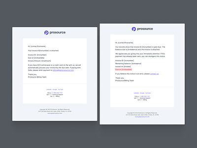 ProSource Invoice Email Templates 2023