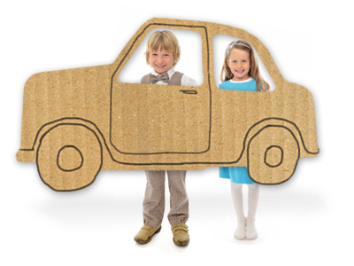 Cardboard Car car cardboard children e commerce photo editing store