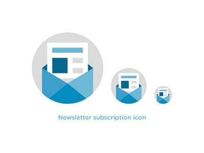 Newsletter Icon blue envelope icon letter newsletter subscribe