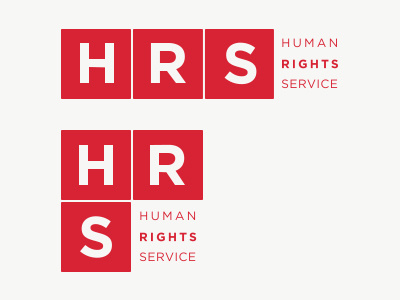 Human Rights Service Logo branding hrs logo mark