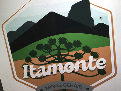 Itamonte Emblem brazil emblem hand lettering itamonte mountains