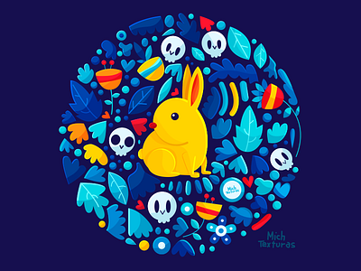 Rabbit on the moon adobe illustrator animal blue color cute animal cute art design happy illustration rabbit vector