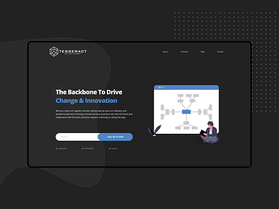 Tesseract Landing Page