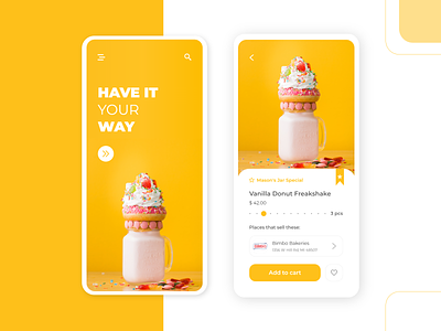 Minimal Add-to-Cart State add to cart branding challenge clean design flat food grocery app interface minimal shopping shopping app typography ui