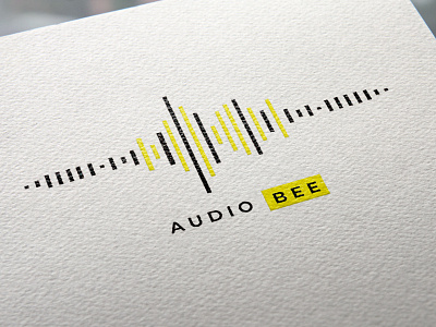 Audio Bee Logo branding flat illustration logo vector