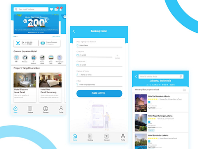 Mobile app booking hotel uiux